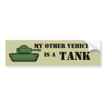 Military Tank Bumper Stickers