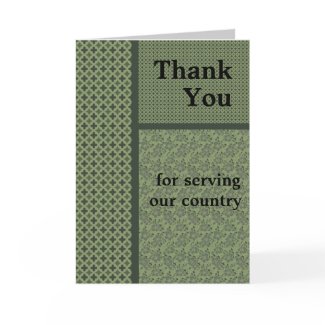 Military Thank You Card card