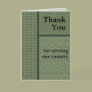 Military Thank You Card