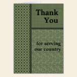 Military Thank You Card cards