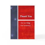 Military Thank You For Serving Our Country Custom Card