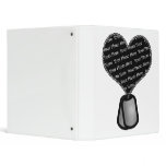 Military Themed Heart Dog Tag Photo Frame Binder