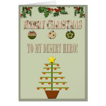 Military To My Desert Hero Christmas Card