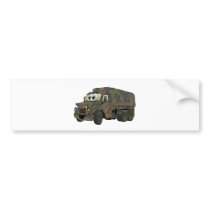 Military Troop Carrier Cartoon Bumper Stickers