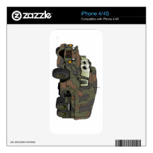 Military Troop Carrier Cartoon iPhone 4 Decals