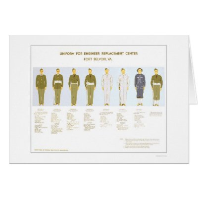 Military Uniform Choice 1942 PWA Greeting Card by lc_wpa
