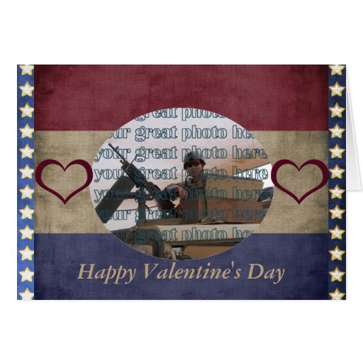 Military Valentine Photo Frame Card Zazzle