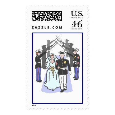 Military Wedding (1b) [CUSTOMIZE] Postage Stamps