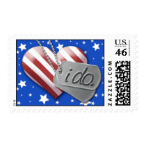Military Wedding Invitation Postage Stamp by EverAfter Military Wedding Invitation Postage Stamp