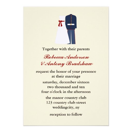 Military Wedding Invitations (front side)
