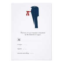 Military Wedding RSVP Cards Custom Invite