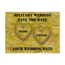 Military Wedding Save the Date postcards