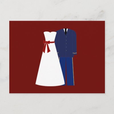 Military Wedding Wedding Response Cards Postcard