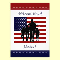 Military Welcome Home Personalized Name Invite invitations