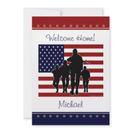 Military Welcome Home Personalized Name Invite invitation