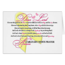 Military Wifes Prayer Card
