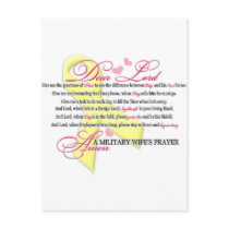 Military Wifes Prayer Post Card