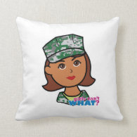 Military Woman Throw Pillow