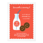 Milk and Cookies Birthday Invitation
