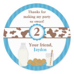 Milk and Cookies Birthday Party Sticker