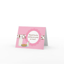 Milk and Cookies Birthday Party Thank You Cards