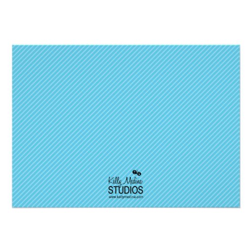 Milk and Cookies Blue and Brown Invite