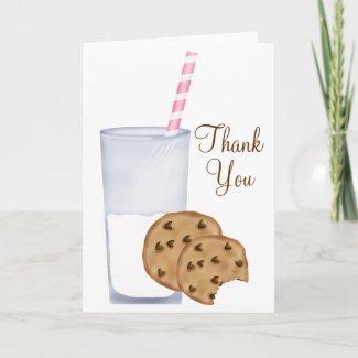 milk and cookies greeting card