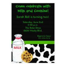 Milk and Cookies Invitation