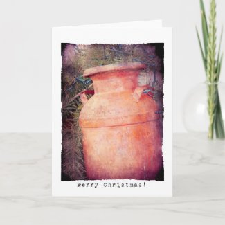 Milk Can Christmas Greeting Cards