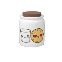 Milk & Cookies Couple Candy Jars