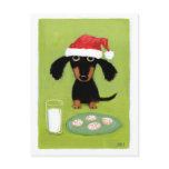 Milk & Cookies Dachshund Holiday Post Cards