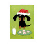 Milk & Cookies Dachshund Holiday Poster