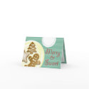 Milk cookies merry & sweet blue stripes holiday card