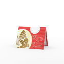 Milk cookies merry & sweet red stripes holiday card