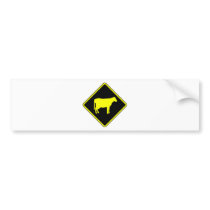 Milk Cow Silhouette Beef Cattle Moo Bull Steer bumper stickers