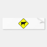 Milk Cow Silhouette Beef Cattle Moo Bull Steer Bumper Sticker