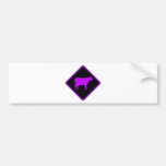 Milk Cow Silhouette Beef Cattle Moo Bull Steer Bumper Sticker