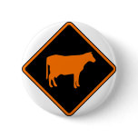 Milk Cow Silhouette Beef Cattle Moo Bull Steer buttons