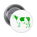 Milk Cow Silhouette Beef Cattle Moo Bull Steer Pinback Button