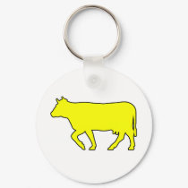Milk Cow Silhouette Beef Cattle Moo Bull Steer keychains