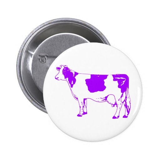 Milk Cow Silhouette Beef Cattle Moo Bull Steer Pin