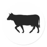 Milk Cow Silhouette Beef Cattle Moo Bull Steer Sticker