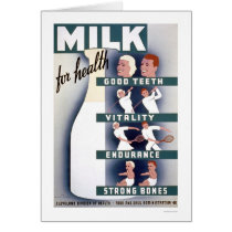 Milk For Health 1940 WPA cards