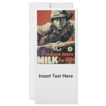 Milk For Him World War 2 Full Color Rack Card