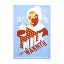 Milk For Warmth Energy 1941 WPA posters