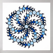 Milk Hill Blue Crop Circle Poster