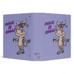 milk is cool funny cute cow cartoon binders