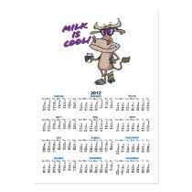 milk is cool funny cute cow cartoon business card templates