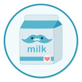 Milk Mustache Sticker sticker