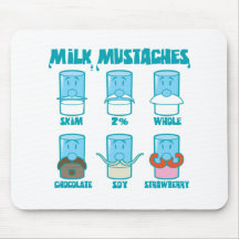 Milk Mustaches Mouse Mat